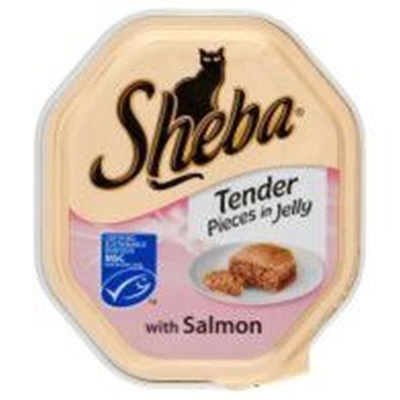 100g Meaty Chunks W/Salmon CIJ Tray Sheba